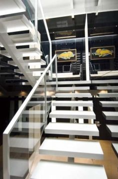 black and white staircase - tom ford - house - 26 gilston road chelsea london