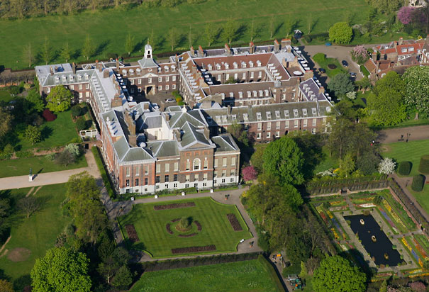 Aerial-view of Kensington Palace London