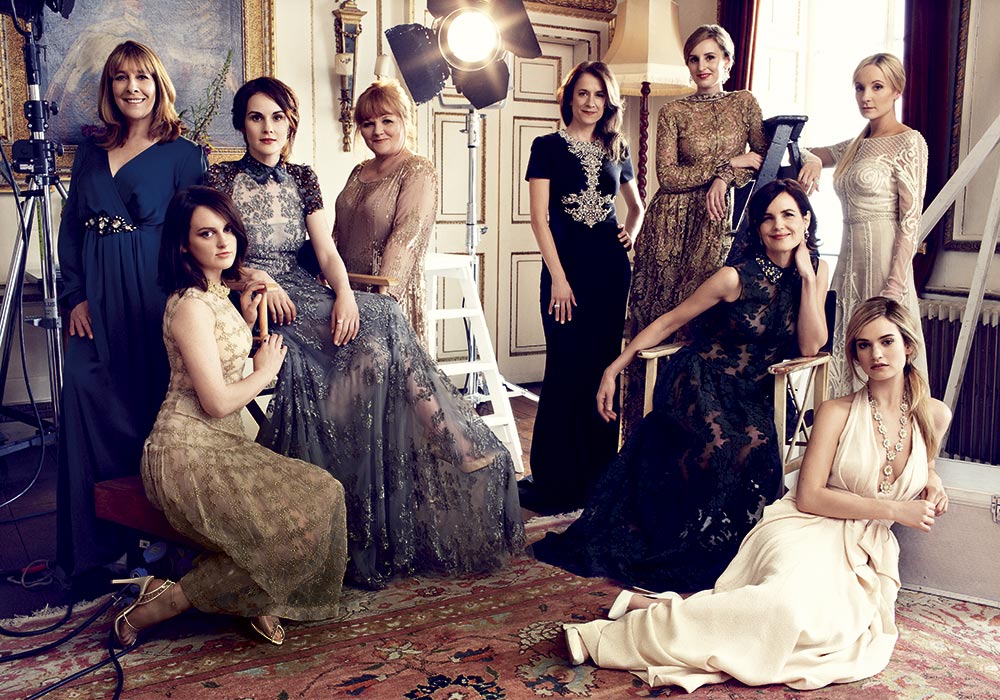 A GLAMOROUS LIFE: The ladies of Downton Abbey by Alexi Lubormirski for Harpers Bazaar UK August 2014