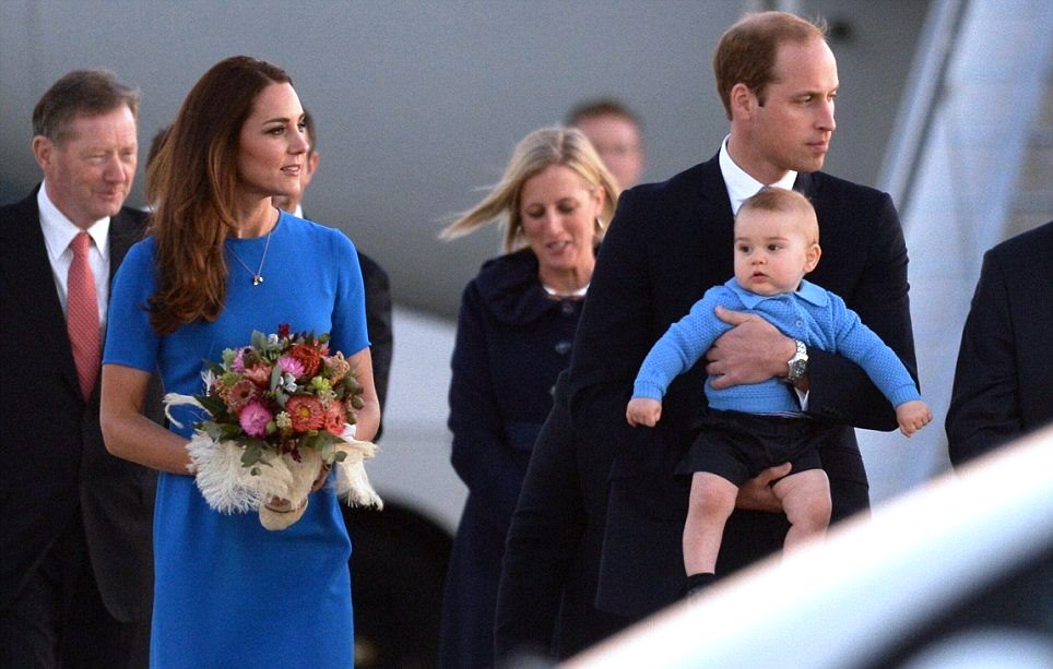 ROYAL TOUR: Kate Middleton in a blue Ridley dress by Stella McCartney arriving in Canberra