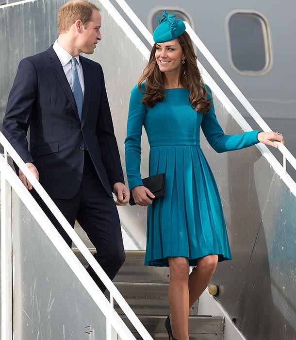 ROYAL TOUR: Kate Middleton in an aquamarine dress by NZ-born designer Emillia Wickstead and Jane Taylor hat