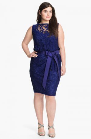  Size Cocktail Dress on Lace Overlay Dress   Plus Size Cocktail Dress   Blue Bow Marina Jpg