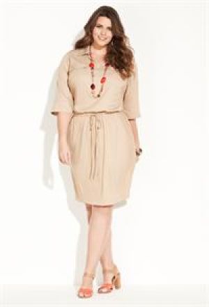 beige plus size clothing