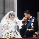 Lady Diana Spencer and Prince Charles on the balcony on their wedding day