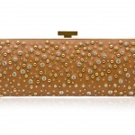 Elie Saab Long Structured Leather And Crystal Clutch