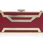 Elie Saab Rectangle Box Clutch Bag - red and gold