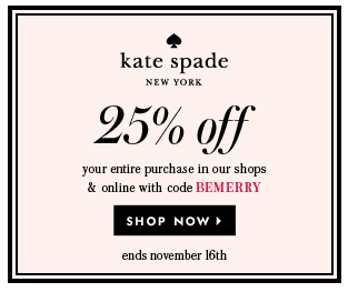 SALE ALERT: 25% off Kate Spade New York – be quick!
