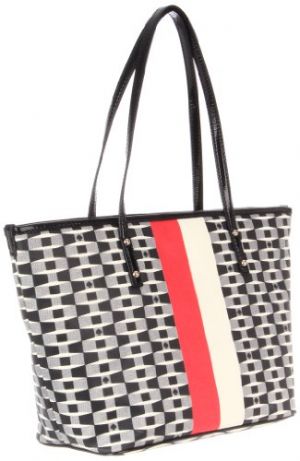 Kate Spade New York White & Red Heart Stripe Yours Truly Hallie Canvas Tote, Best Price and Reviews