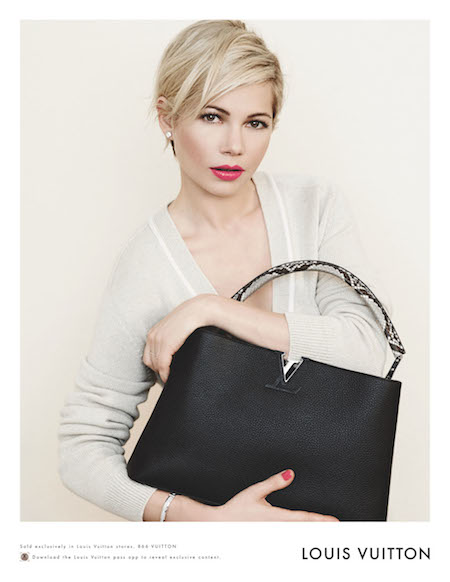 LUSCIOUS HANDBAGS: Michelle Williams by Peter Lindbergh for Louis Vuitton  2014